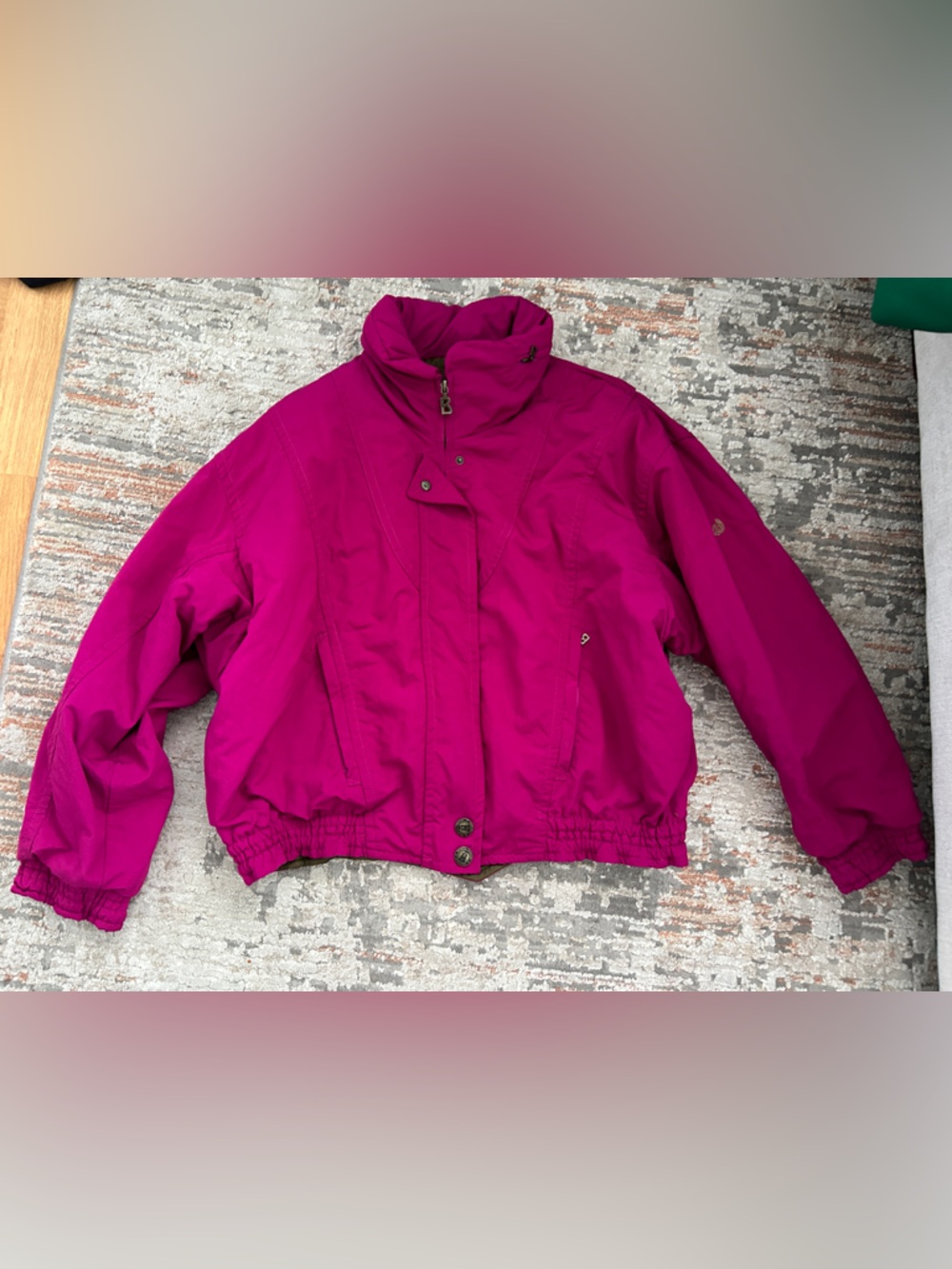 Bogner Magenta Lightweight Hooded Ski Jacket Vintage Style